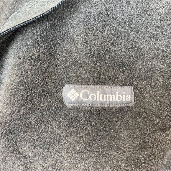 Columbia Mens Fleece Vest XXL Gray Fleece Full-Zip Embroidered SG - Picture 10 of 12